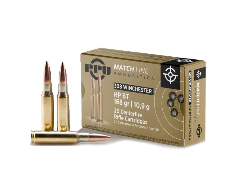 308 Win PPU HPBT 10,9г (168gr) Match Line (20шт) 308 Win PPU HPBT 10,9г (168gr) Match Line (20шт)