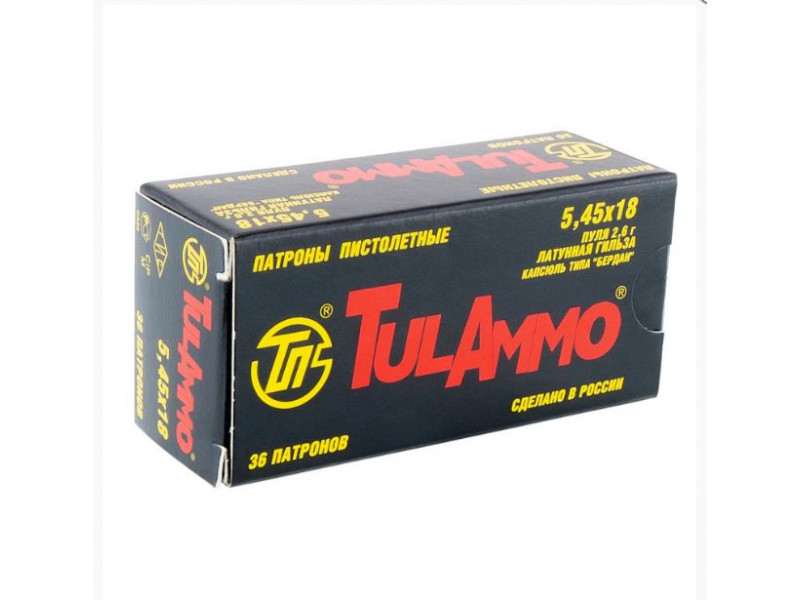 5,45х18 ТПЗ FMJ 2,6г (36шт) 5,45х18 ТПЗ FMJ 2,6г (36шт)