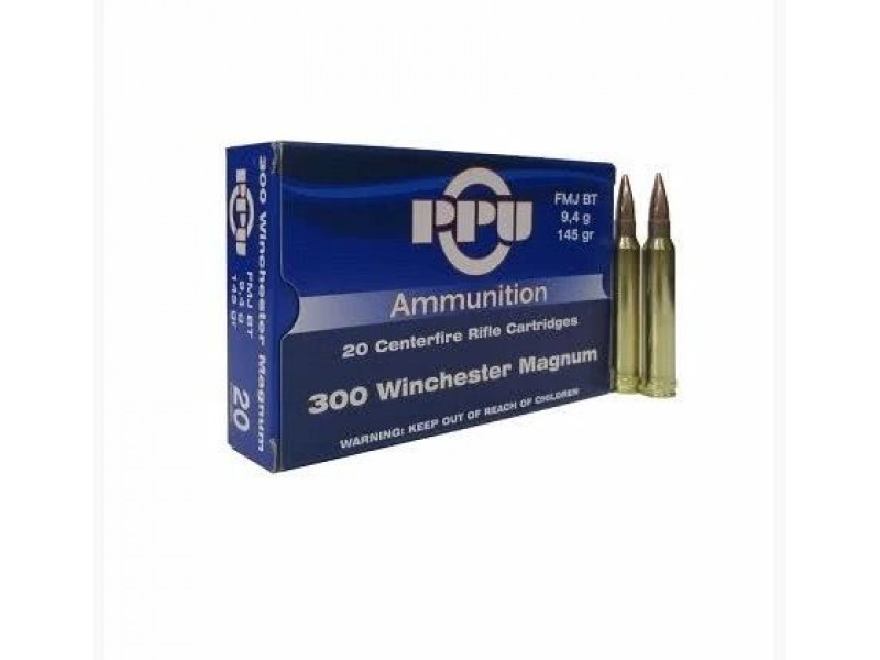 300 Win Mag PPU FMJ BT 9,4г (145gr) (20шт) 300 Win Mag PPU FMJ BT 9,4г (145gr) (20шт)